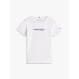 Tommy Hilfiger Logo Embroidery Slim Vintage Jersey T-Shirt In White
