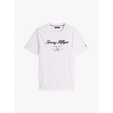 Tommy Hilfiger Logo Embroidery T-Shirt In White