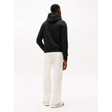 Tommy Hilfiger Logo Flex Fleece Hoody In Jet Black