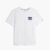 Tommy Hilfiger Logo Graphic Jersey Crew Neck T-Shirt In White