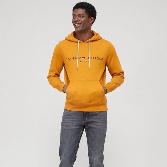 Tommy Hilfiger Logo Hoody in Gold