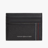 Tommy Hilfiger Logo Leather Credit Card Holder Black