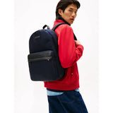 Tommy Hilfiger Logo Patch Backpack In Space Blue
