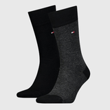 Tommy Hilfiger Men's Classic Socks 2 Pack Black