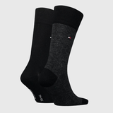 Tommy Hilfiger Men's Classic Socks 2 Pack Black