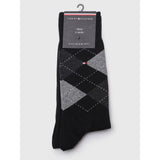 Tommy Hilfiger Men Socks Check 2 Pack Anthracite