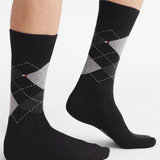 Tommy Hilfiger Men Socks Check 2 Pack Anthracite