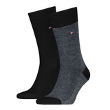 Tommy Hilfiger Mens 2-Pack Herringbone Socks In Black