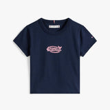 Tommy Hilfiger Kids Metallic Logo Extra Slim T-Shirt Dark Blue