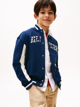 Tommy Hilfiger Mixed Graphic Bomber In Dark Night