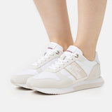 Tommy Hilfiger Mixed Panel Runner TH Webbing Trainers in White