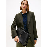 Tommy Hilfiger Monogram Crossbody Satchel In Black