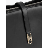 Tommy Hilfiger Monogram Crossbody Satchel In Black