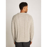 Tommy Hilfiger Mouline Aran Cable Crew Neck In Ivory