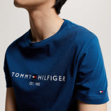 Tommy Hilfiger Organic Cotton Tommy Logo T-Shirt in Deep Indigo