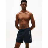 Tommy Hilfiger Original Logo Mid Length Swim Shorts Navy Blue