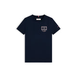 Tommy Hilfiger Outline Flag Graphic T-Shirt In Dark Night Navy