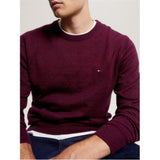 Tommy Hilfiger Pima Cotton Cashmere Sweater in Rouge/Desert Sky Mouline
