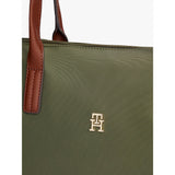 Tommy Hilfiger Popette Monogram Tote Bag In Huntsman Green