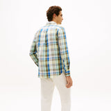Tommy Hilfiger Regular Fit Check Linen Blend Shirt in Citronella/Check