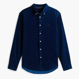 Tommy Hilfiger Regular Fit Fine Corduroy Shirt In Imperial Navy