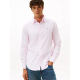Tommy Hilfiger Regular Fit Stripe Oxford Shirt In Rose Petal/White