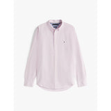 Tommy Hilfiger Regular Fit Stripe Oxford Shirt In Rose Petal/White