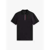 Tommy Hilfiger Regular Signature Zip Placket Polo Shirt In Black