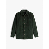 Tommy Hilfiger Relaxed Corduroy Overshirt In Riverbed Green