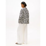 Tommy Hilfiger Relaxed Fit Jacquard Blouse In Tropical Floral/Black