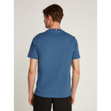 Tommy Hilfiger Script Logo Tee In Aegean Sea