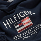 Tommy Hilfiger Sequin Flag Hoodie Dark Night Navy