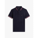 Tommy Hilfiger Slim Fit Tipped Polo Shirt In Navy Blue