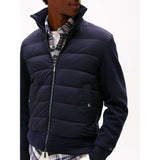 Tommy Hilfiger Smart Casual Mixed Texture Zip-Thru Jacket In Navy Blue