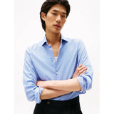 Tommy Hilfiger Smart Casual Slim Fit Check Dobby Shirt In Sweet Blue Multi