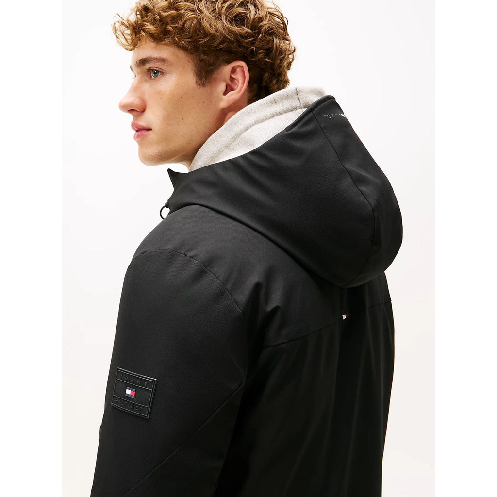 Tommy Hilfiger Tech Water Repellent Thermal Padded Jacket In Black