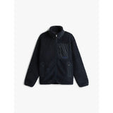 Tommy Hilfiger Teddy Fleece Zip-Thru Jacket In Navy Blue