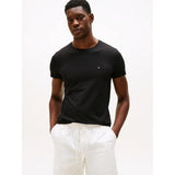 Tommy Hilfiger TH Flex Slim Fit T-Shirt In Black