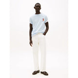 Tommy Hilfiger Tropical Logo Crew Neck T-Shirt In Breezy Blue