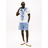Tommy Hilfiger Tropical Logo Crew Neck T-Shirt In White