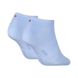 Tommy Hilfiger Women's 2-Pack Refined Trainer Socks in Light Blue