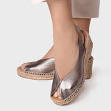 Toni Pons LAILA-P Wedge Espadrilles Peep Toe Style In Bronze