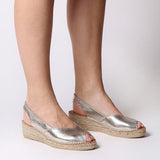 Toni Pons Mid heel Espadrille Silver