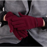 Thermal SmarTouch™ Glove With Piping Detail In Burgundy