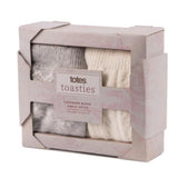 Totes Fair Cashmere Blend Ankle Socks (Twin Pack) In Grey & Cream