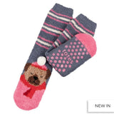 Totes Novelty Super Soft Slipper Socks - Dog