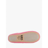 Totes Popcorn Terry Ballet Slippers In Bright Pink