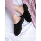 Totes Popcorn Terry Mule Slippers In Black