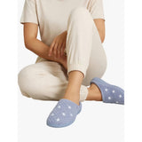 Totes Popcorn Terry Mule Slippers In Iris Blue