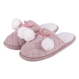 Totes Rhinestone Mule with Faux Fur Lining